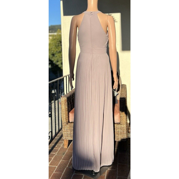 TFNC Prague Lavender Maxi Dress Bridesmaid Prom Pleats High Empire Waist UK6/US2 - Picture 6 of 12